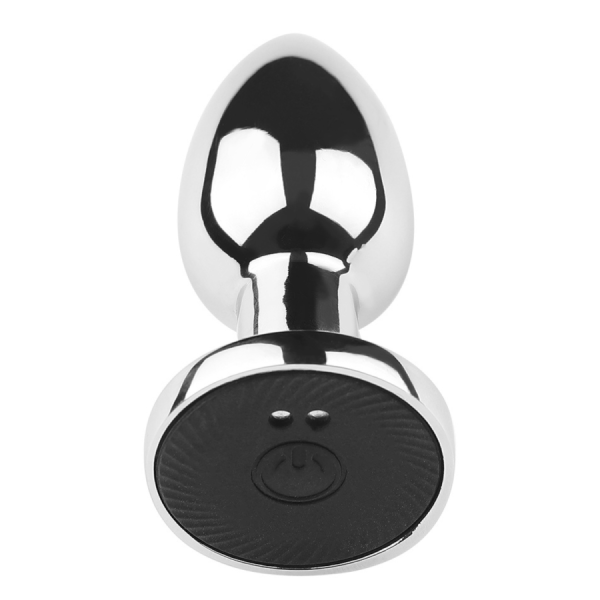 Plug vibrant acier inoxydable anal taille S avec télécommande, USB BOOTY